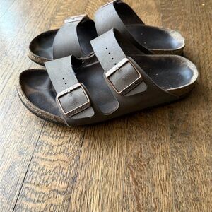 Birkenstock Dark Brown Slide Sandals